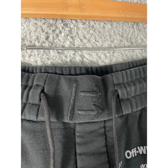 Off-White Logo Print Jogger Track Pants Men’s 30 Black Virgil Abloh Street Style - Picture 14 of 16